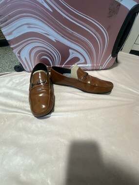 Tods Brown Leather Doppia T FINE CITY Gommino Driving Men's Loafers Size 12